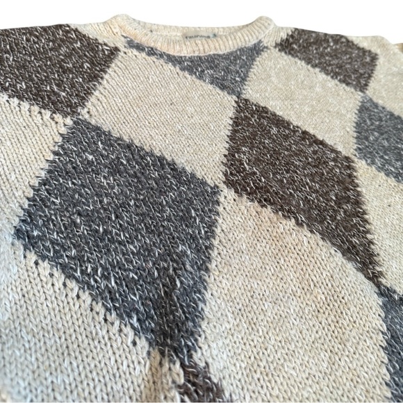 Vintage 90s Fieldmaster Wool Blend Argyle Sweater Size XL - Picture 2 of 5